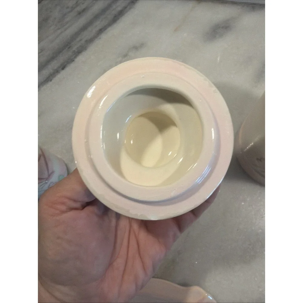 Vintage 3 Piece Ceramic Bathroom Vanity Set Pi K With Butterflies/ FlowersES001